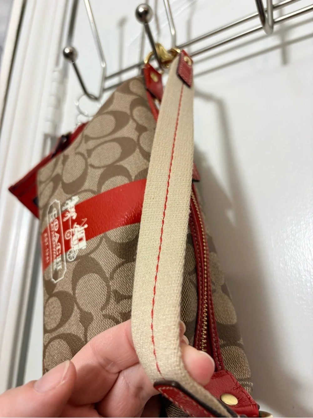 Coach Heritage Stripe Shoulder Bag 41115 + Selena Gomez Card Case